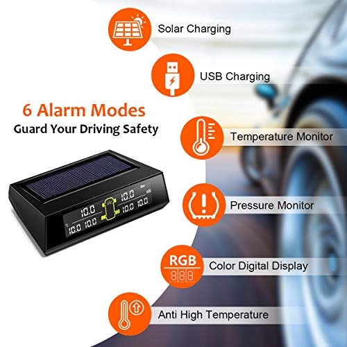 Sistema de monitoreo de presión de neumáticos TPMS para RV,