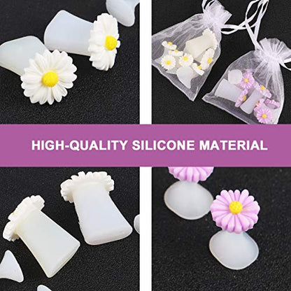 Beaupretty Separadores de dedos de silicona con flores de ma