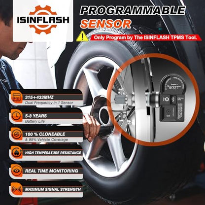 ISINFALSH TPS800-1 Sensor TPMS (315 MHz + 433 MHz) Sensor de