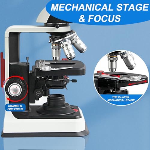 [Fuente de alimentación dual] Microscopio binocular compuest