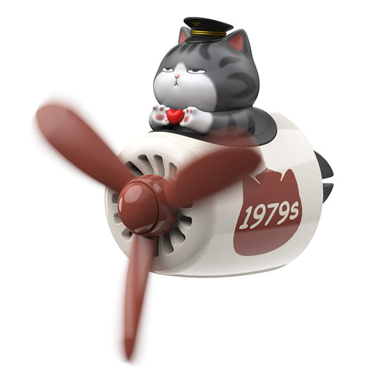 Cacacece Ambientador de coche Cute Cat Pilot - Fragancia cre