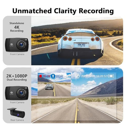 Z-Edge T4 Dash Cam delantera y trasera, cámara de tablero du