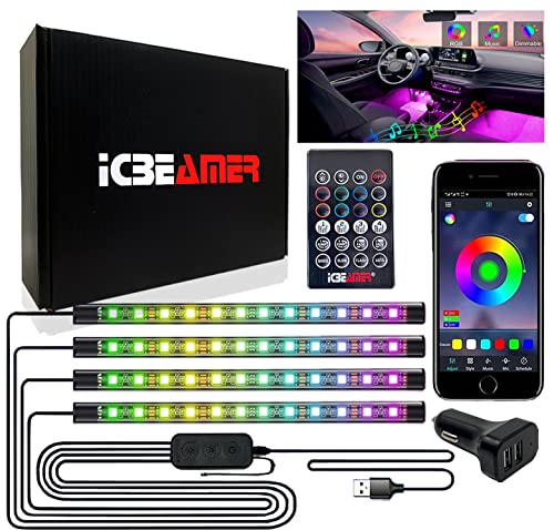 ICBEAMER COB Luces LED multicolor, musicales, se ajusta a to