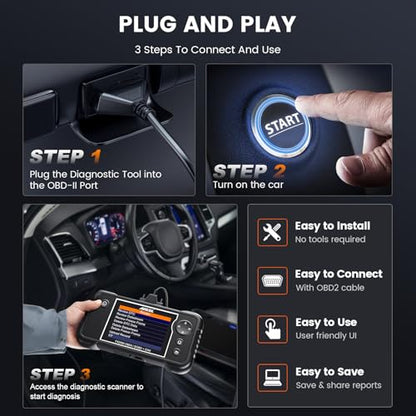 Ancel FX2000 Escáner de vehículos OBD2, lector de código de