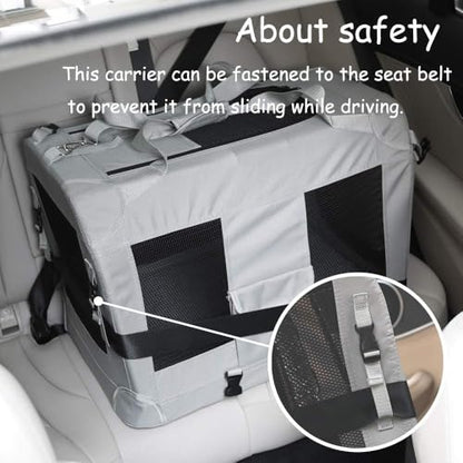Transportador de gatos extra grande con ruedas plegable para