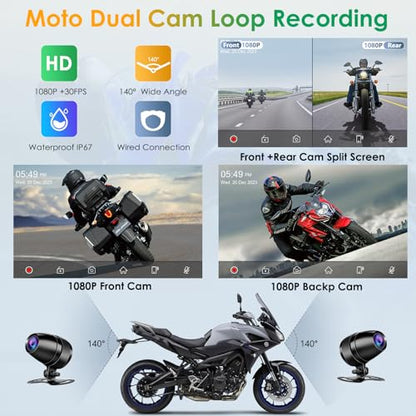 Carpuride W712D - Pantalla Carplay para motocicleta con HD 1