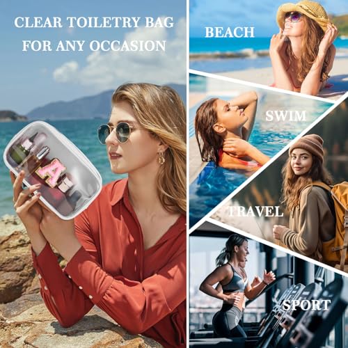 YOOLIFE - Bolso transparente con iniciales para artículos de