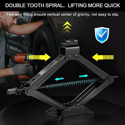 IMAYCC Kit de gato de automóvil, gato de tijera para automóv