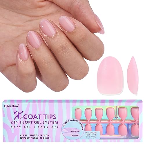 BTArtbox XCOATTIPS - Puntas de uñas naturales – Uñas postiza