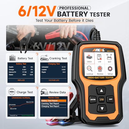 ANCEL AD410 Pro 2 en 1 OBD2 escáner y probador de batería -