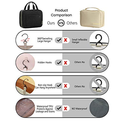 Bolsa de viaje con gancho para colgar, resistente al agua, o