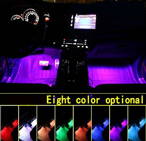Tira de luz LED para automóvil, 4 unidades, multicolor, para