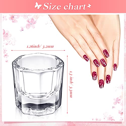 12 platos de uñas Dappen Platos acrílicos para uñas, monómer