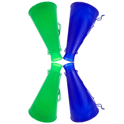 Yardwe Megáfono de animación azul y verde 4 unids portátil p