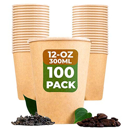 [Paquete de 100 tazas de café y té súper fuertes 100% compos