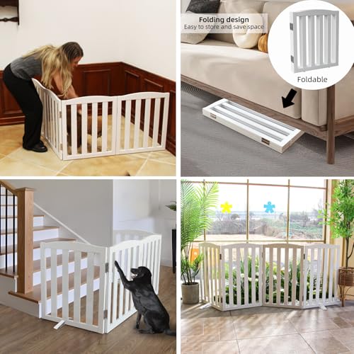 ZJSF Puerta plegable independiente para perros de interior p