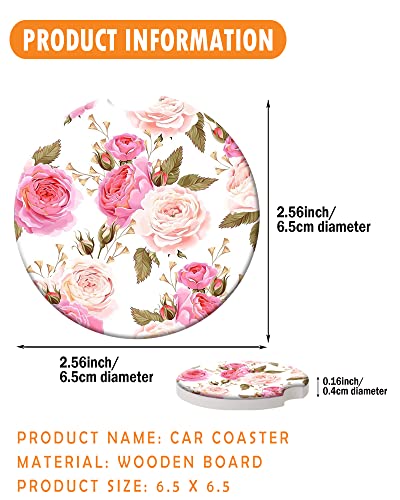 Paquete de 2 posavasos de cerámica para automóvil de 2.56 pu