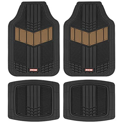 Motor Trend DualFlex - Tapetes de goma de dos tonos para aut