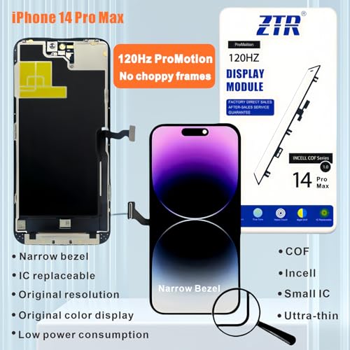 ZTR Reemplazo de pantalla para iPhone 14 Pro Max, pantalla L