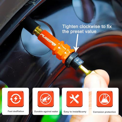 Desinflador de neumáticos ajustable de parada automática (0.