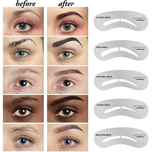Aesthetica Kit de contorno de cejas de 16 piezas, paleta de