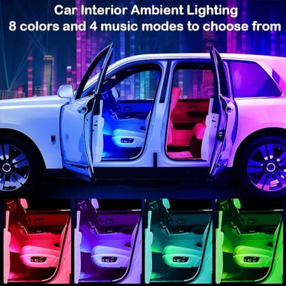 Luces interiores LED para automóvil, puerto USB, tira de luz