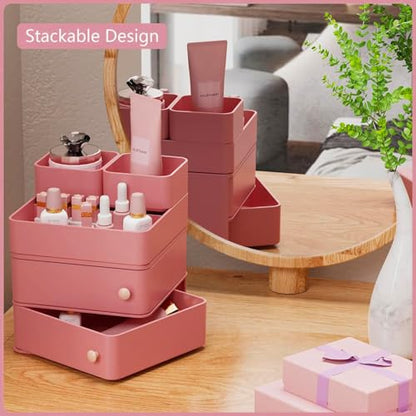 Organizador de maquillaje con cajones giratorios: caja de al