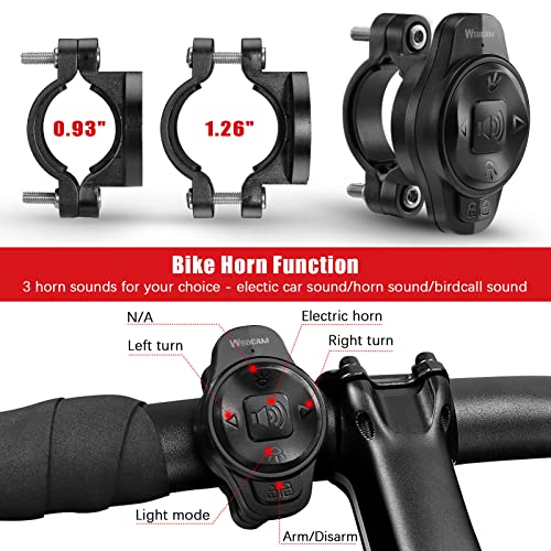 WSDCAM Bike Cargo Rack Tail Light with Turn Signals and Brak