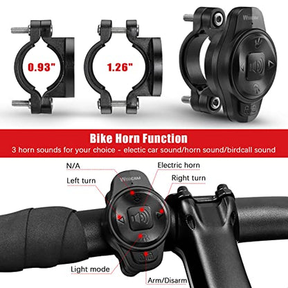 WSDCAM Bike Cargo Rack Tail Light with Turn Signals and Brak