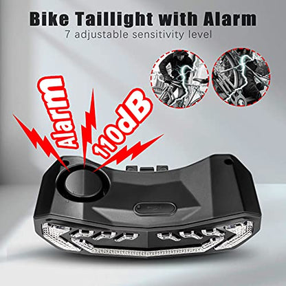 WSDCAM Bike Cargo Rack Tail Light with Turn Signals and Brak