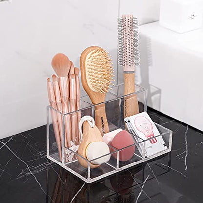 Yesesion Organizador de maquillaje transparente para tocador