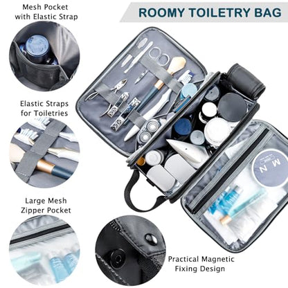 BAGSPRITE Bolsa de aseo para hombres, bolsa de viaje para mu