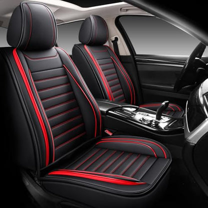 Fundas de cuero para asiento de automóvil, juego completo de