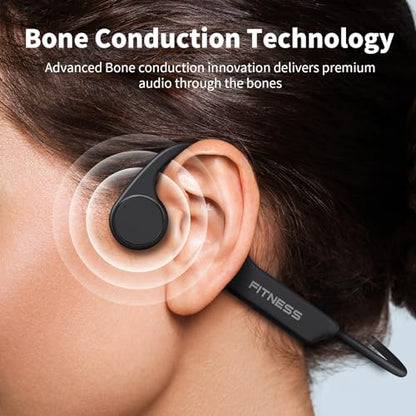PSIER Auriculares de conducción ósea, auriculares inalámbric