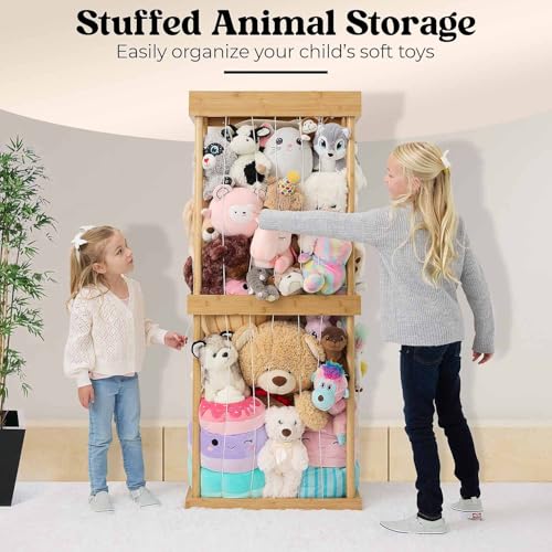 Zoológico de animales de peluche de bambú prémium