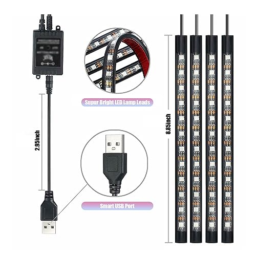 4 piezas de 48 luces LED para el interior del automóvil, tir