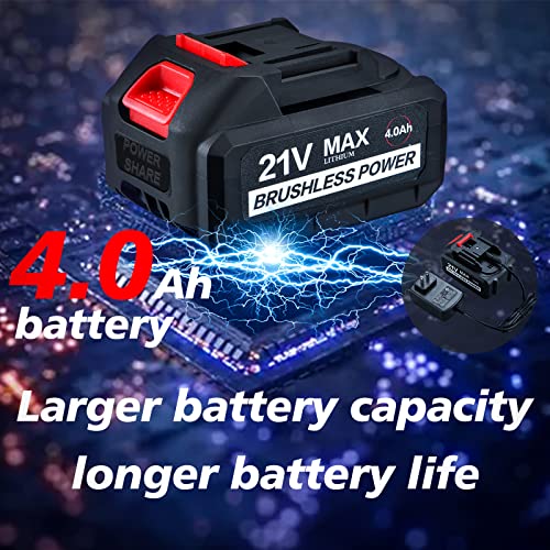 AOBEN - Llave de impacto inalámbrica de 21 V, potente motor