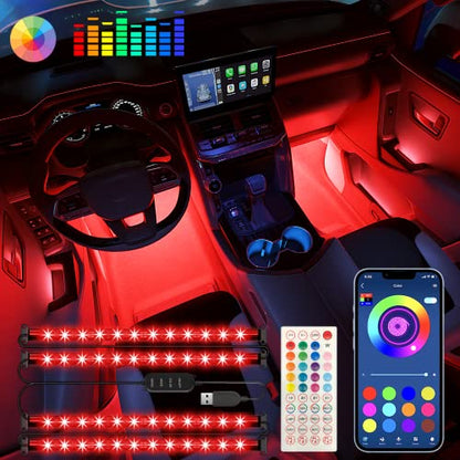 Keepsmile Accesorios de luces interiores de coche, control d