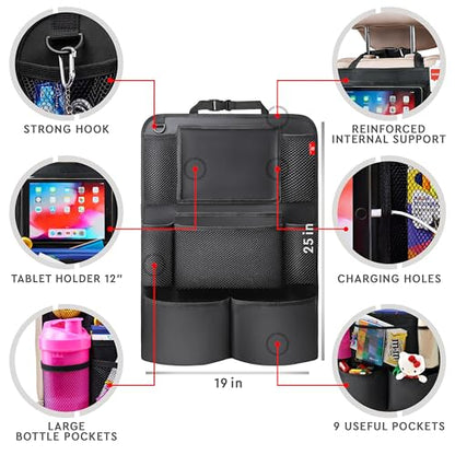 Helteko Organizador de asiento trasero de automóvil, protect
