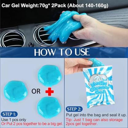 Kit de gel de limpieza de cepillo de limpieza para interior
