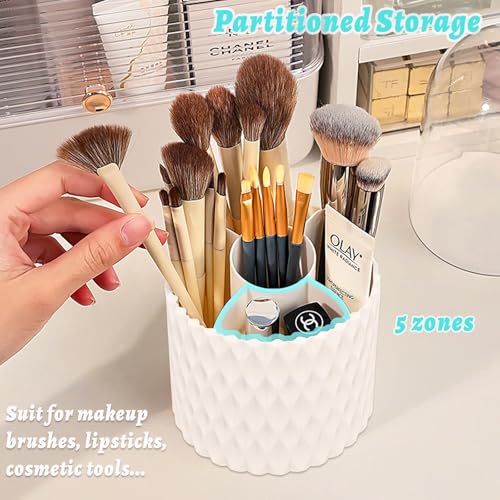 Soporte giratorio para brochas de maquillaje con tapa, organ