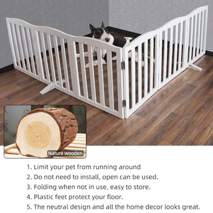 ZJSF Puerta plegable independiente para perros de interior p