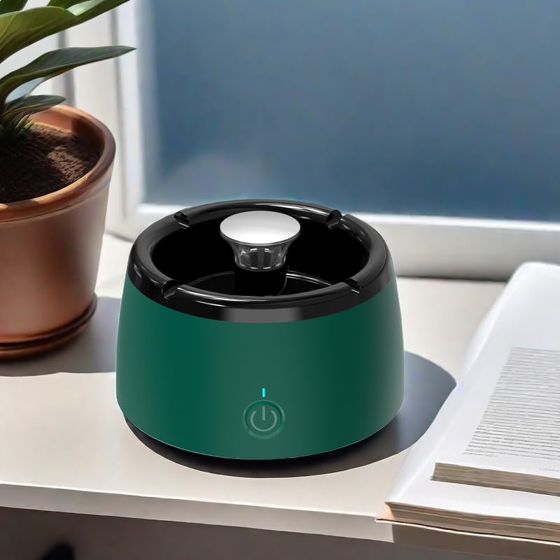 Cenicero sin humo para cigarrillos en interiores, purificado