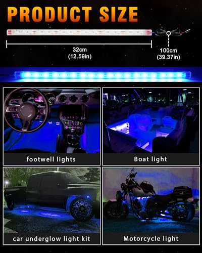 Qasim Tira de luces LED para automóvil, barco, camión, ilumi