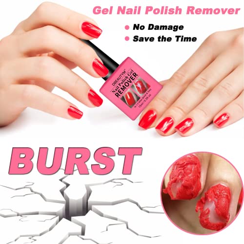 Paquete de 4 quitaesmalte de uñas de gel, removedor de esmal