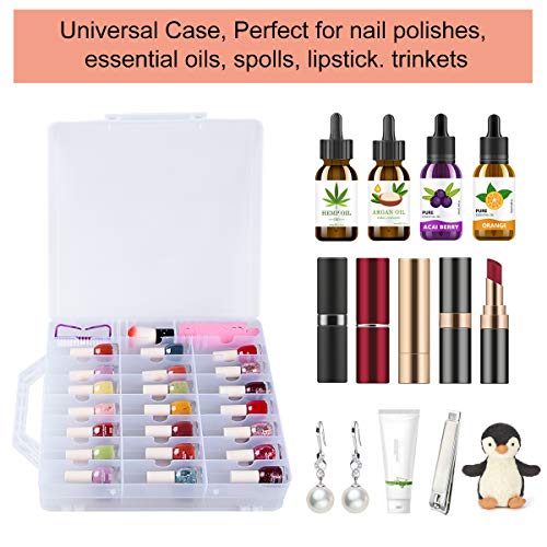 SUBAY Organizador portátil de esmalte de uñas, soporte trans