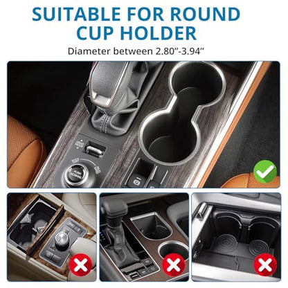 AUTOUTLET Adaptador y base de expansor de portavasos ajustab
