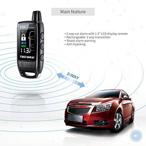 EASYGUARD EC206-B Sistema de alarma de coche de 2 vías con L