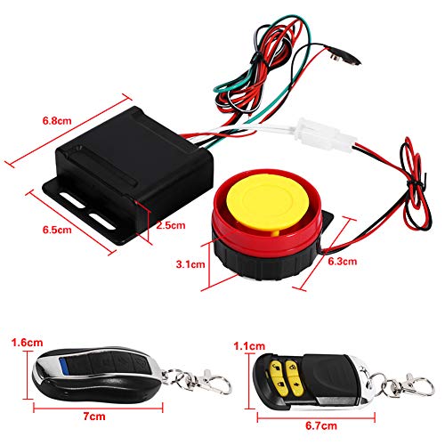 VGEBY Kit de seguridad para motocicleta, sistema de alarma a