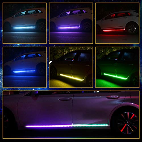 Tira de luz RGB para estribo de 71 pulgadas, control de apli